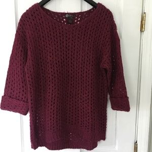 JJ BASICO deep-maroon colored sweater